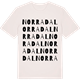 Vintage White t-shirt med Norradal ordlek t-shirt