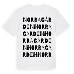 Norragården ordlek t-shirt – ekologisk bomull t-shirt från Pinshirt