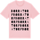Pink Cotton t-shirt med Norratorp ordlek t-shirt