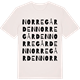 Vintage White t-shirt med Norregården ordlek t-shirt