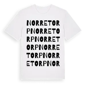 Norretorp ordlek t-shirt – ekologisk bomull t-shirt från Pinshirt