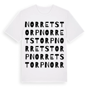Norretstorp ordlek t-shirt – ekologisk bomull t-shirt från Pinshirt