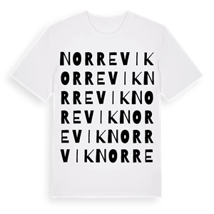 Norrevik ordlek t-shirt – ekologisk bomull t-shirt från Pinshirt