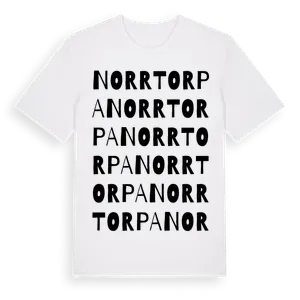 Norrtorpa ordlek t-shirt – ekologisk bomull t-shirt från Pinshirt