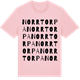 Pink Cotton t-shirt med Norrtorpa ordlek t-shirt