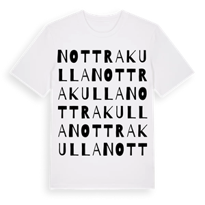 Nottrakulla ordlek t-shirt – ekologisk bomull t-shirt från Pinshirt