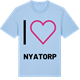 Blue Soul t-shirt med Jag älskar Nyatorp t-shirt stort tryck