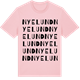Pink Cotton t-shirt med Nyelund ordlek t-shirt