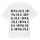 White t-shirt med Nykulla ordlek t-shirt