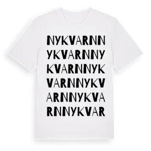 Nykvarn ordlek t-shirt – ekologisk bomull t-shirt från Pinshirt