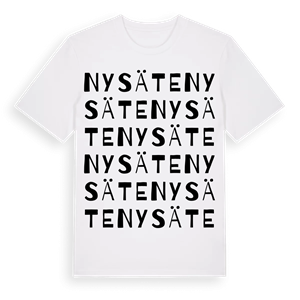 Nysäte ordlek t-shirt – ekologisk bomull t-shirt från Pinshirt