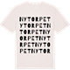 Vintage White t-shirt med Nytorpet ordlek t-shirt