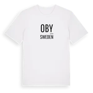 Oby i Sverige t-shirt – ekologisk bomull t-shirt från Pinshirt