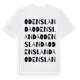 White t-shirt med Odenslanda ordlek t-shirt