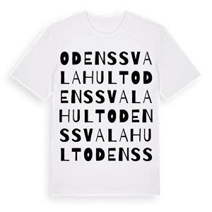 Odenssvalahult ordlek t-shirt – ekologisk bomull t-shirt från Pinshirt