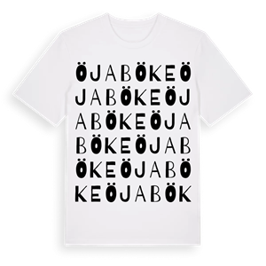 Öjaböke ordlek t-shirt – ekologisk bomull t-shirt från Pinshirt