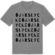Mid Heather Gray t-shirt med Öjarslycke ordlek t-shirt
