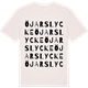 Vintage White t-shirt med Öjarslycke ordlek t-shirt