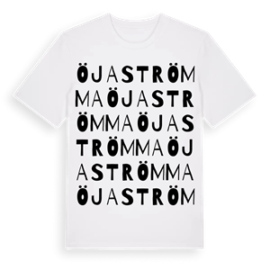Öjaströmma ordlek t-shirt – ekologisk bomull t-shirt från Pinshirt