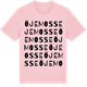 Pink Cotton t-shirt med Öje mosse ordlek t-shirt