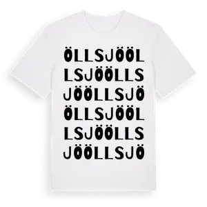 Öllsjö ordlek t-shirt – ekologisk bomull t-shirt från Pinshirt