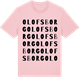 Pink Cotton t-shirt med Olofsborg ordlek t-shirt