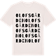 Vintage White t-shirt med Olofsgården ordlek t-shirt