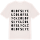 Vintage White t-shirt med Olofslycke ordlek t-shirt