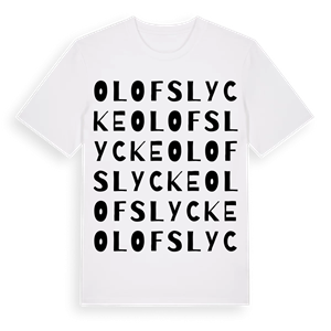 Olofslycke ordlek t-shirt – ekologisk bomull t-shirt från Pinshirt