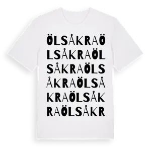Ölsåkra ordlek t-shirt – ekologisk bomull t-shirt från Pinshirt