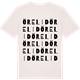 Vintage White t-shirt med Örelid ordlek t-shirt