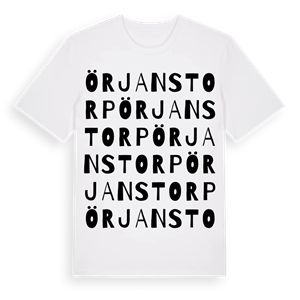 Örjanstorp ordlek t-shirt – ekologisk bomull t-shirt från Pinshirt