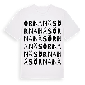Örnanäs ordlek t-shirt – ekologisk bomull t-shirt från Pinshirt