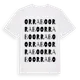 White t-shirt med Orrabo ordlek t-shirt