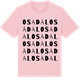 Pink Cotton t-shirt med Osadal ordlek t-shirt