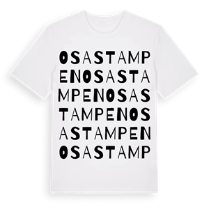 Osastampen ordlek t-shirt – ekologisk bomull t-shirt från Pinshirt