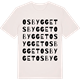 Vintage White t-shirt med Osbygget ordlek t-shirt