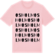 Pink Cotton t-shirt med Osholm ordlek t-shirt