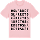 Pink Cotton t-shirt med Oskärret ordlek t-shirt