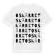 White t-shirt med Oskärret ordlek t-shirt