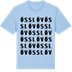 Blue Soul t-shirt med Össlöv ordlek t-shirt