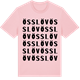 Pink Cotton t-shirt med Össlöv ordlek t-shirt