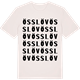 Vintage White t-shirt med Össlöv ordlek t-shirt