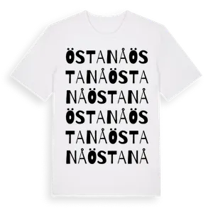 Östanå ordlek t-shirt – ekologisk bomull t-shirt från Pinshirt