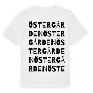 Östergården ordlek t-shirt – ekologisk bomull t-shirt från Pinshirt