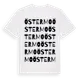 White t-shirt med Östermo ordlek t-shirt