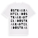 White t-shirt med Östra Brantelid ordlek t-shirt