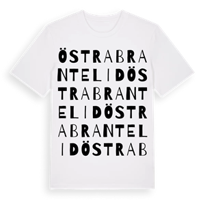 Östra Brantelid ordlek t-shirt – ekologisk bomull t-shirt från Pinshirt