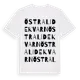 White t-shirt med Östra Lidekvarn ordlek t-shirt