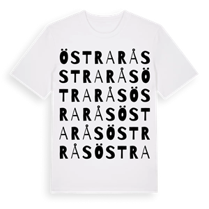Östra Rås ordlek t-shirt – ekologisk bomull t-shirt från Pinshirt